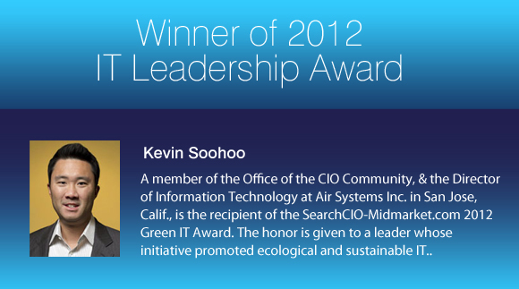 Kavin Soohoo -Winner of 2012 IT Leavership Award